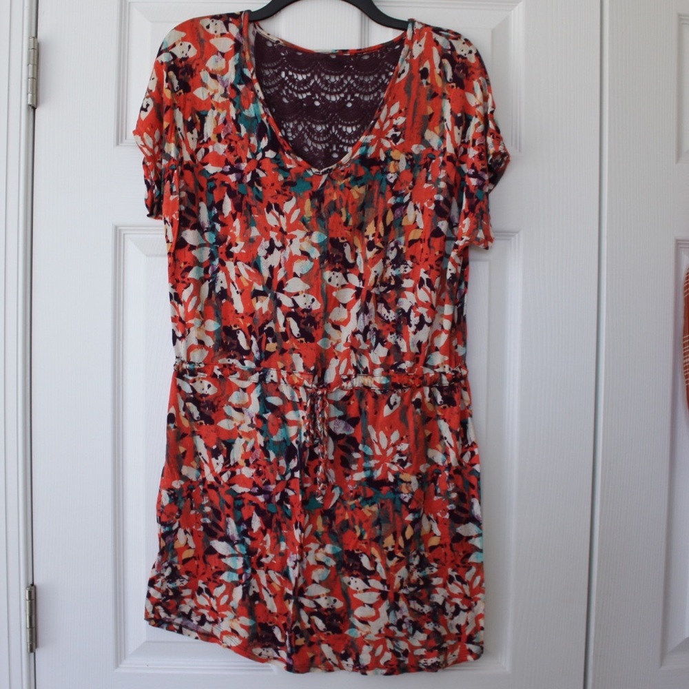Mudd multi color stamp summer dress